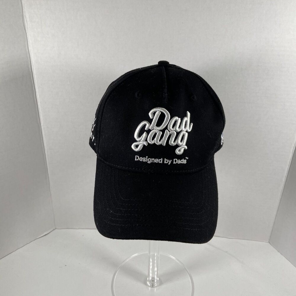 Dad Gang ONE Designed By Dads Black Snapback Hat Adjustable Cap